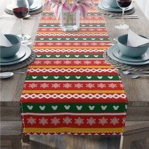 13x72 Table Runner Disney Hidden Mickey Mouse Christmas Tree Fabric Mantel scarf